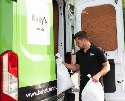 A records management expert carrying out a secure document shredding solution