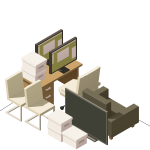Image of what a business can store in a 70 square foot storage container